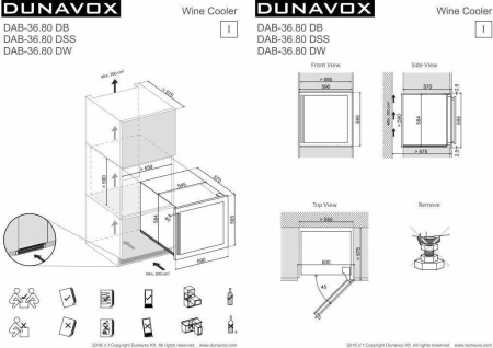 Винный шкаф Dunavox DAB-36.80DSS [1, капельное]