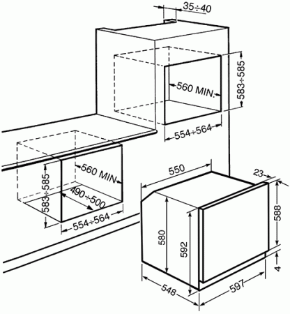 Встраиваемый духовой шкаф Smeg SF 6922XPZE1