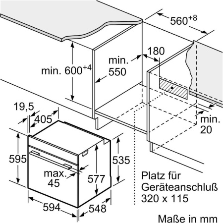 Встраиваемый духовой шкаф Bosch HRG8769C7