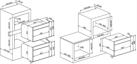 Встраиваемый духовой шкаф Smeg SF 4750VCBS