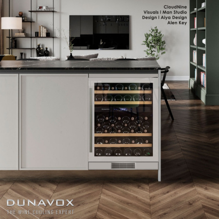 Винный шкаф Dunavox DX-53.130DWK/DP [1, капельное]