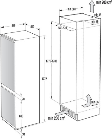 Холодильник Gorenje RKI4181E1 [2, капельное]