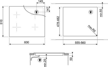 Варочная поверхность Smeg SIM1644DS