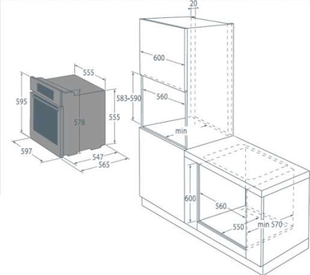 Встраиваемый духовой шкаф Gorenje GP 896 B