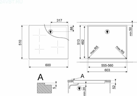 Варочная поверхность Smeg SIM3323D