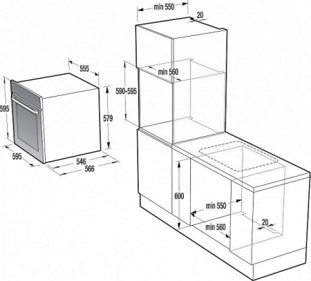 Встраиваемый духовой шкаф Gorenje GO978B