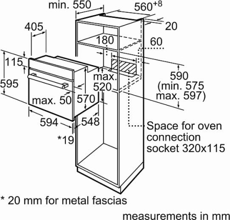 Встраиваемый духовой шкаф Bosch HBJ517SG0R