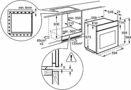 Встраиваемый духовой шкаф Electrolux EOG91102AX