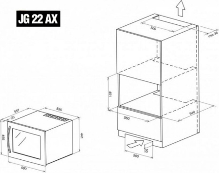 Винный шкаф IP Industrie JG 22-6 AX [1]