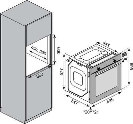 Встраиваемый духовой шкаф Kuppersberg HF 610 B