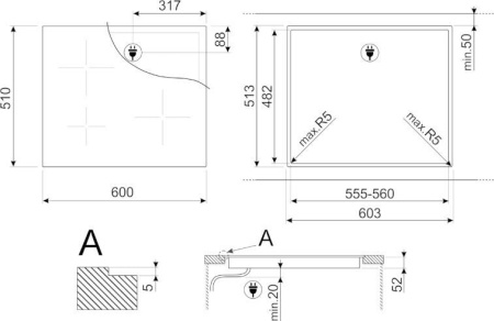 Варочная поверхность Smeg SIM3323D