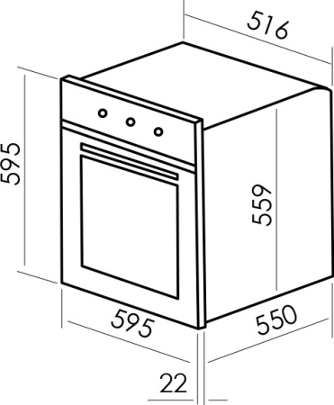 Встраиваемый духовой шкаф MBS DE-611BL
