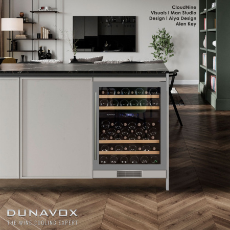 Винный шкаф Dunavox DX-53.130SDSK/DP [1, капельное]