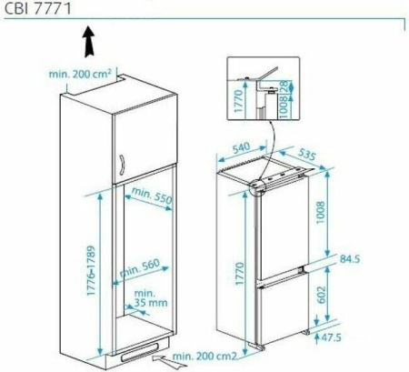 Холодильник Beko CBI 7771 [2, капельное]
