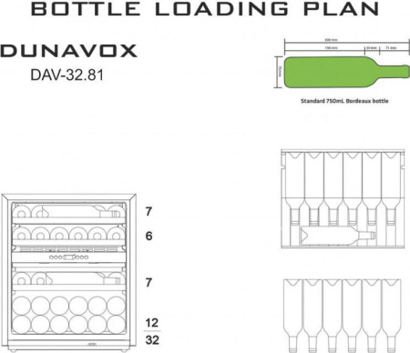 Винный шкаф Dunavox DAV-32.81DOP.TO [1, капельное]