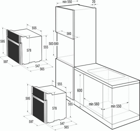 Встраиваемый духовой шкаф Gorenje BO 647A20BG