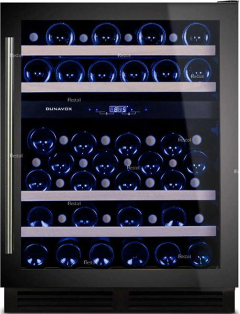 Винный шкаф Dunavox DX-53.130DBK/DP [1, капельное]