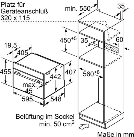 Встраиваемый духовой шкаф Bosch CMG676BB1