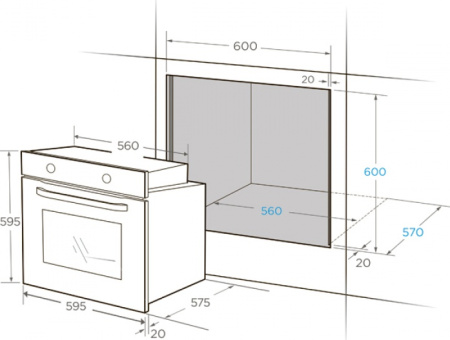 Встраиваемый духовой шкаф Midea MO 470B4 X