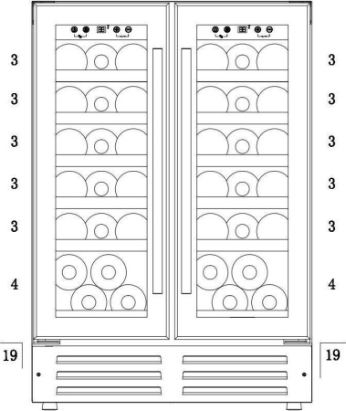 Винный шкаф Temptech WP2DQ60DCB [2, капельное]