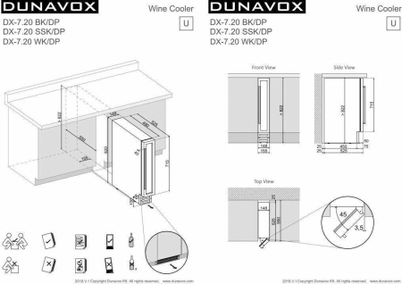 Винный шкаф Dunavox DX-7.20SSK/DP [1, капельное]