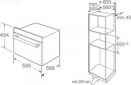 Встраиваемый духовой шкаф Midea MO 470B4 X