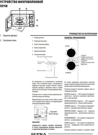 Микроволновая печь Supra 20MW20