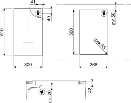 Варочная поверхность Smeg SE232TD1