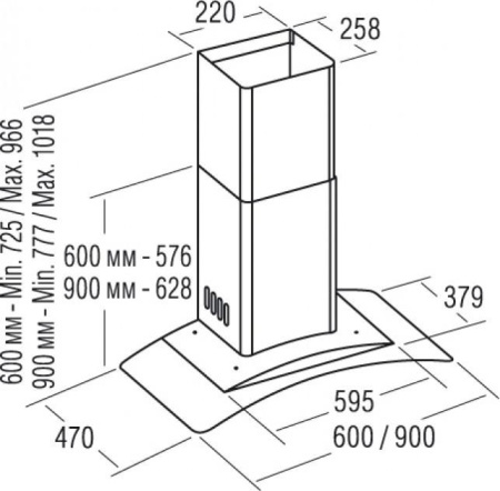 Кухонная вытяжка Cata C 900 Glass