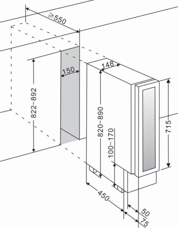 Винный шкаф Climadiff AV 7XK [1, капельное]
