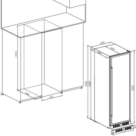 Винный шкаф Temptech E1000DX [1, капельное]