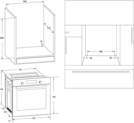 Встраиваемый духовой шкаф Korting OKB 370 CMX