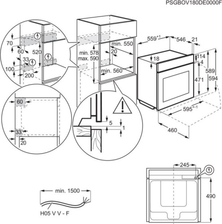 Встраиваемый духовой шкаф Electrolux OEE5C71Z