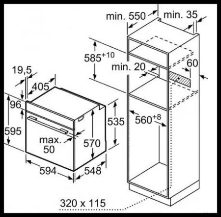 Встраиваемый духовой шкаф Bosch HBA 534EB0