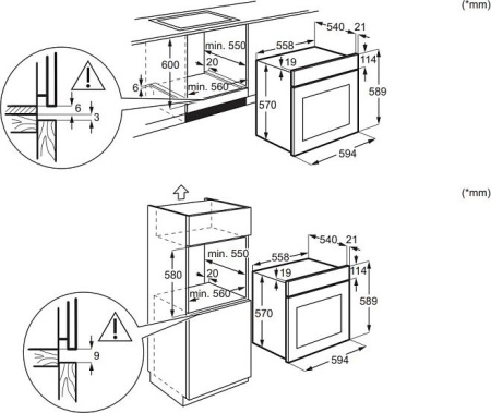 Встраиваемый духовой шкаф Electrolux EOF5H40BX