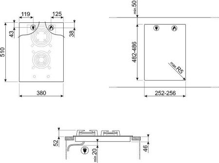 Варочная поверхность Smeg PV632CNX