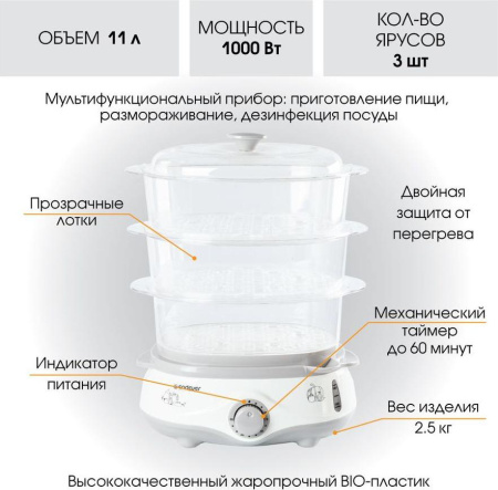 Пароварка Kromax Endever Vita-170