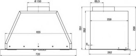 Кухонная вытяжка Elikor Flat 72