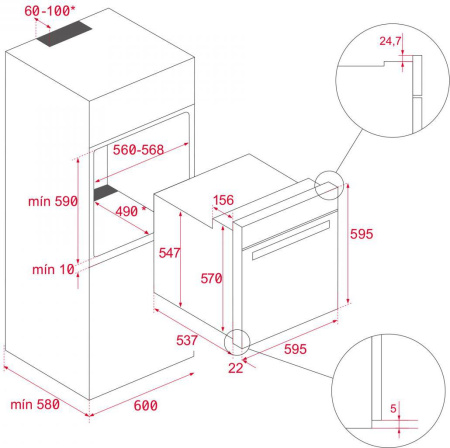 Встраиваемый духовой шкаф Teka HBB 720