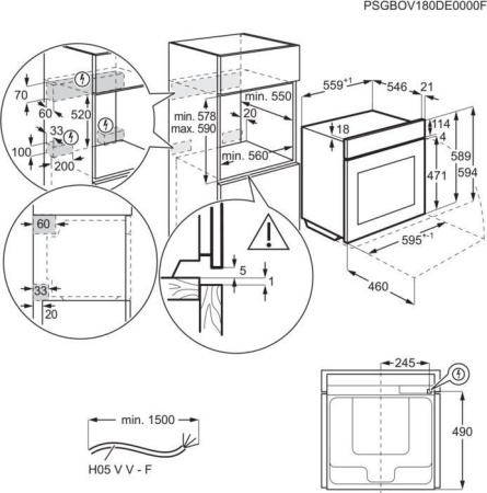 Встраиваемый духовой шкаф Electrolux OED5C50Z