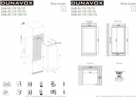 Винный шкаф Dunavox DAB-65.178TSS.TO [1, No Frost]