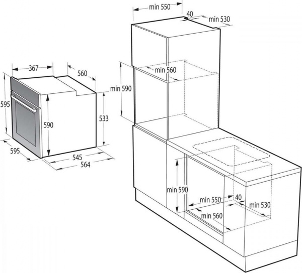 Встраиваемый духовой шкаф Gorenje BO 6737E02BG