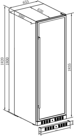 Винный шкаф Temptech E1000DRW [1, капельное]