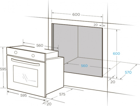 Встраиваемый духовой шкаф Midea MO 230B4 X
