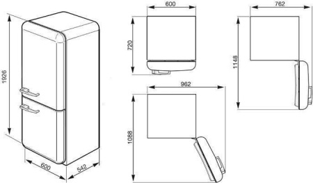 Холодильник Smeg FAB32LON1 [2, капельное]