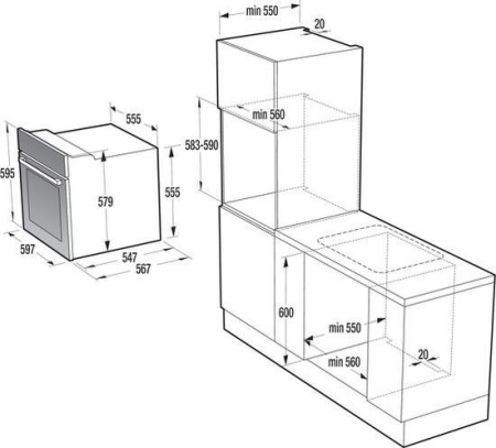 Встраиваемый духовой шкаф Gorenje BOP658ST