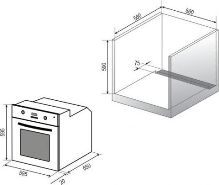 Встраиваемый духовой шкаф Rainford RBO-4638 LPB