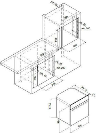 Встраиваемый духовой шкаф Graude BMDP 60.0 SG
