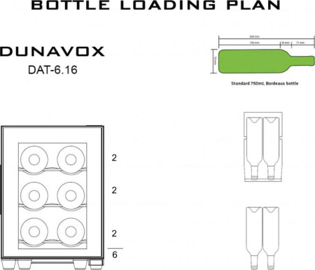 Винный шкаф Dunavox DAT-6.16c [1, капельное]