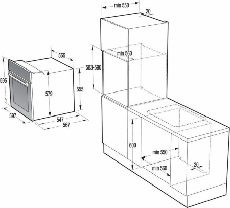 Встраиваемый духовой шкаф Gorenje BO 637ORAB